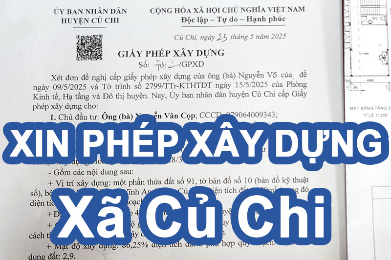 Xin phép xây dựng xã Củ Chi - Đo đạc công trình & hoàn công trọn gói